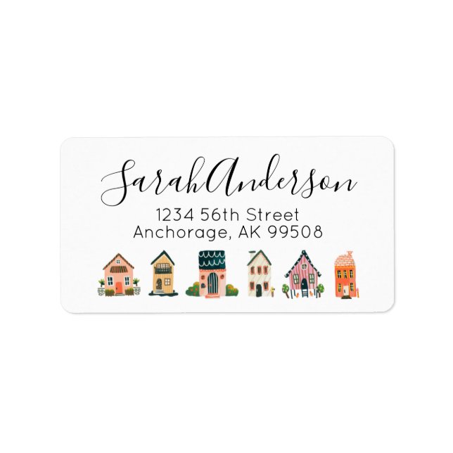 Real Estate Houses Return Address Label (Front)
