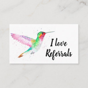 Real Estate hummingbird valuation marketing Business Card