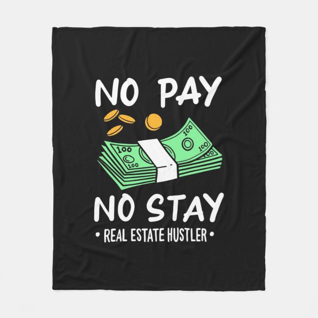 Real Estate Hustler Fleece Blanket (Front)