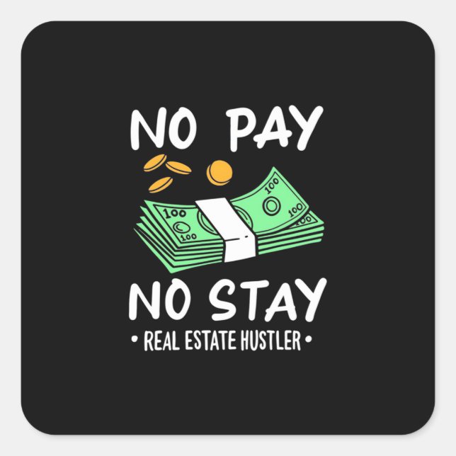 Real Estate Hustler Square Sticker (Front)