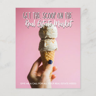 real estate ice-cream scoop referrals Announcement Flyer