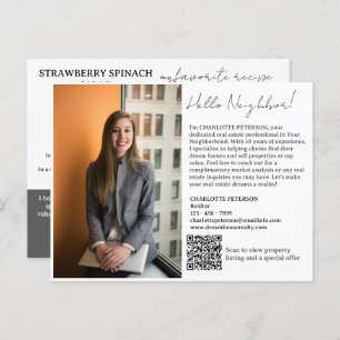 Real Estate Intro with recipe  Postcard