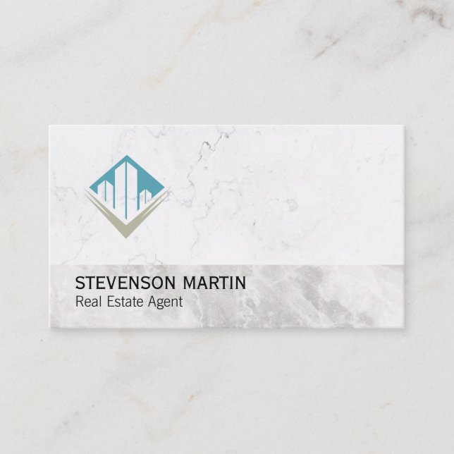 Real Estate Investor | Property Manager | Marble Business Card (Front)