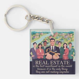 Real Estate Is The Best Investment In The World Key Ring