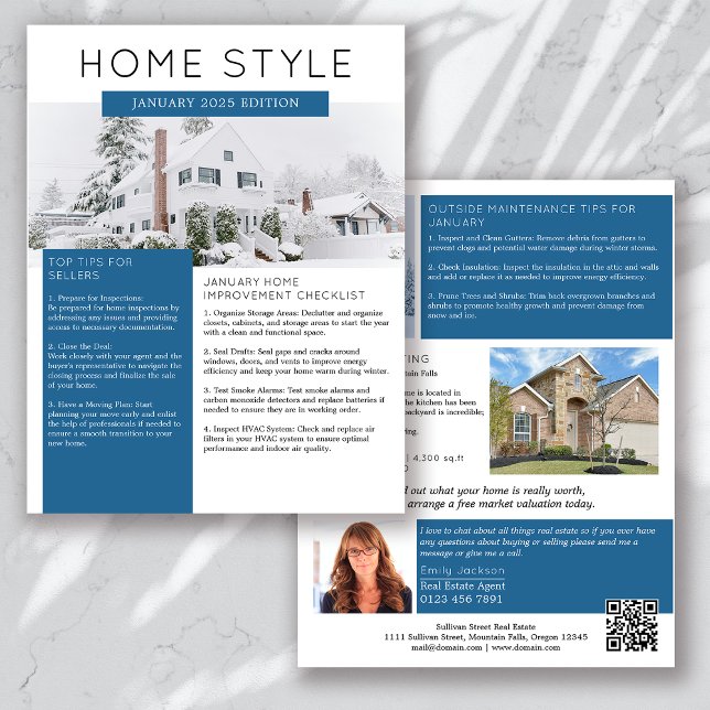 Real Estate January Newsletter Promotional Flyer (Creator Uploaded)