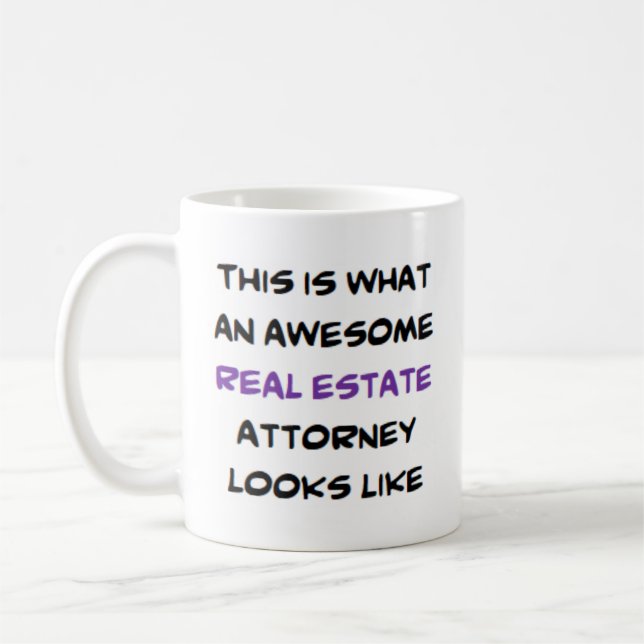 real estate lawyer, awesome coffee mug (Left)