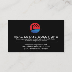 Real Estate Logo   Black  Business Card