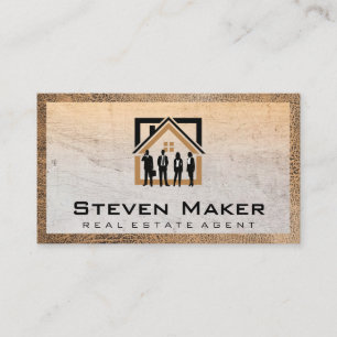 Real Estate Logo   Business People Business Card