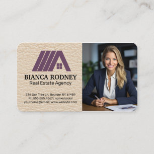 Real Estate Logo Business Woman Card