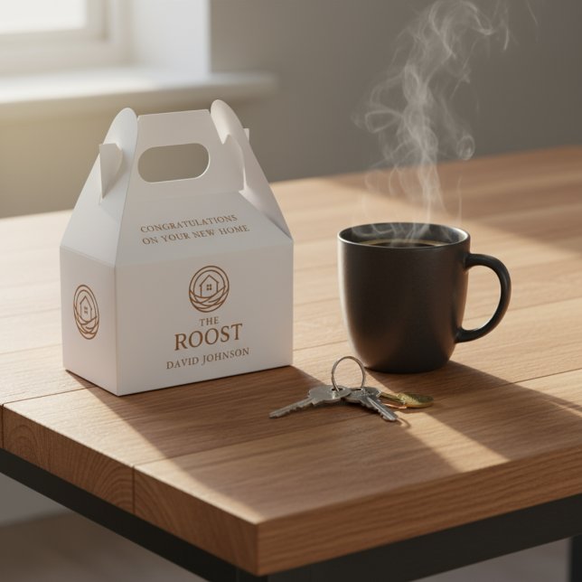 Real Estate Logo Company Housewarming Favour Box (Real Estate Logo Company Housewarming Favor Boxes)