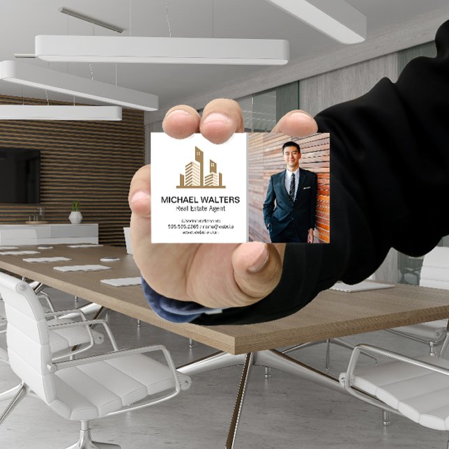 Real Estate Logo | Custom Picture | Business Man Business Card (Creator Uploaded)