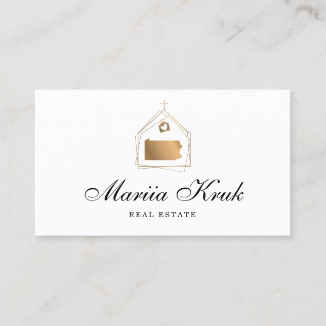 real estate logo for Mariia Business Card (Front)