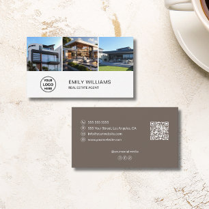 Real Estate Logo Photo QR Social Media Business Card