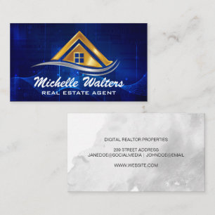 Real Estate Logo Property Rentals Business Card