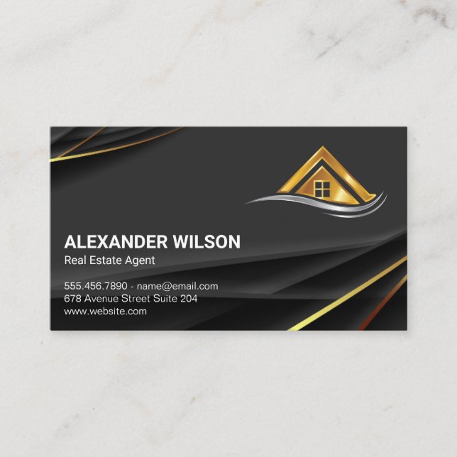 Real Estate Logo | Rental Property | Developer Business Card (Front)