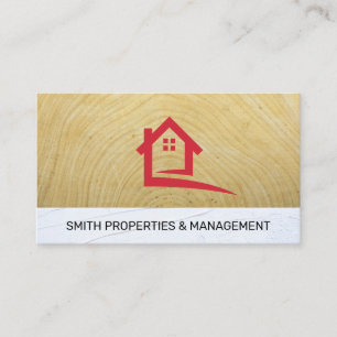 Real Estate Logo   Wood Stucco   Construction Appointment Card