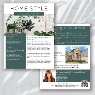 Real Estate March Newsletter Promotional Flyer