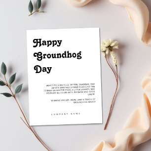 Real Estate Marketing Cient Happy Groundhog Day Postcard