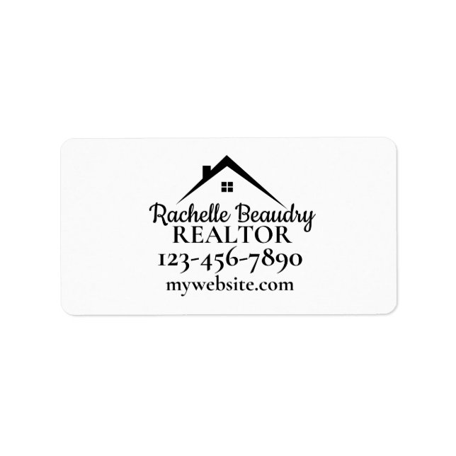 Real Estate Marketing Custom Realtor Label (Front)