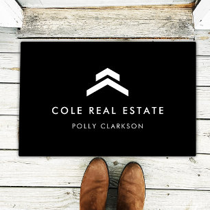 Real Estate   Modern Black Listing Agent Realtor Doormat