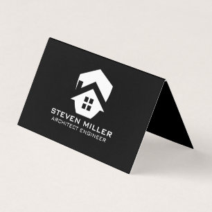 Real Estate Modern Logo Properties Business Card
