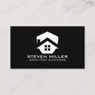 Real Estate Modern Logo Properties Business Card