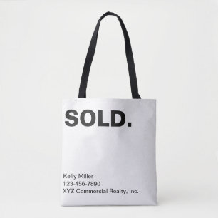 Real Estate Modern Marketing SOLD Customised Tote Bag
