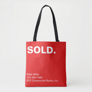 Real Estate Modern Marketing SOLD Personalised Tote Bag