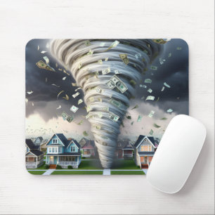 Real Estate Money Tornado Mouse Pad
