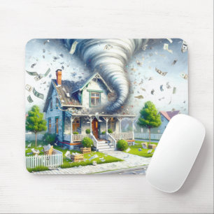 Real Estate Money Tornado Mouse Pad