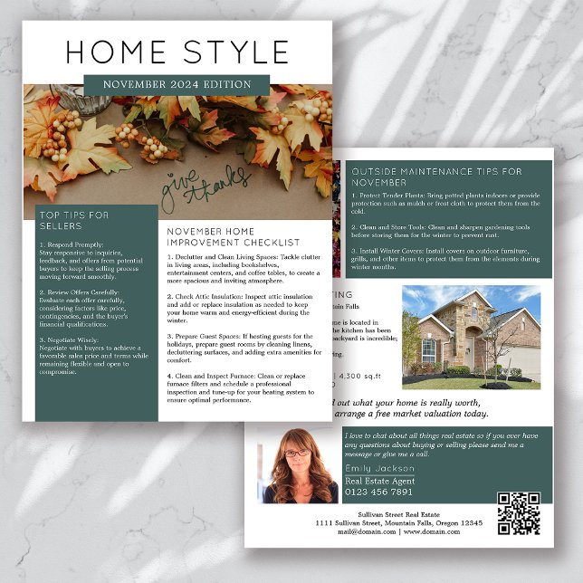 Real Estate November Newsletter Promotional Flyer (Creator Uploaded)