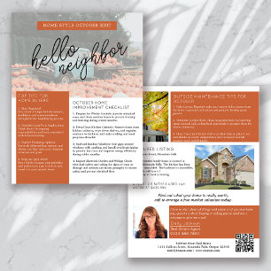 Real Estate October Newsletter Promotional Flyer