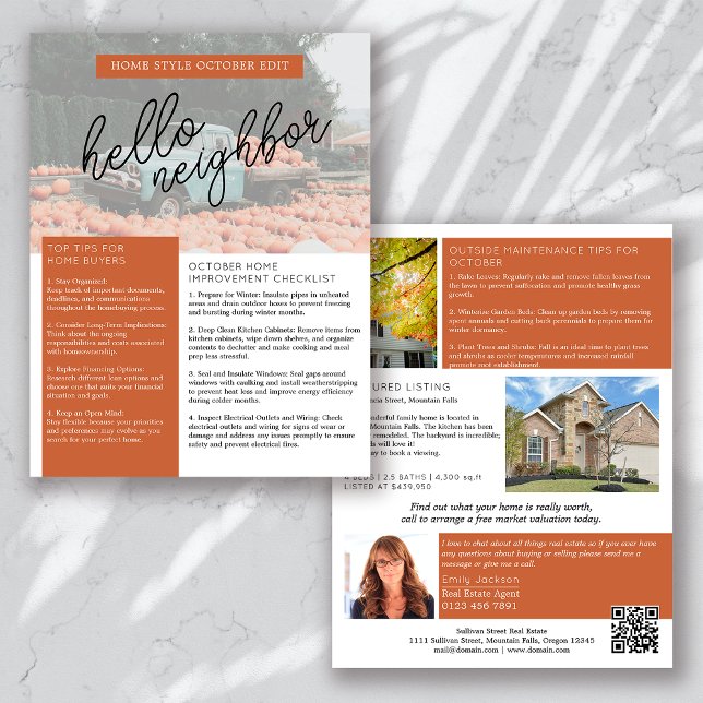 Real Estate October Newsletter Promotional Flyer (Creator Uploaded)