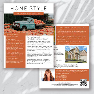 Real Estate October Newsletter Promotional Flyer