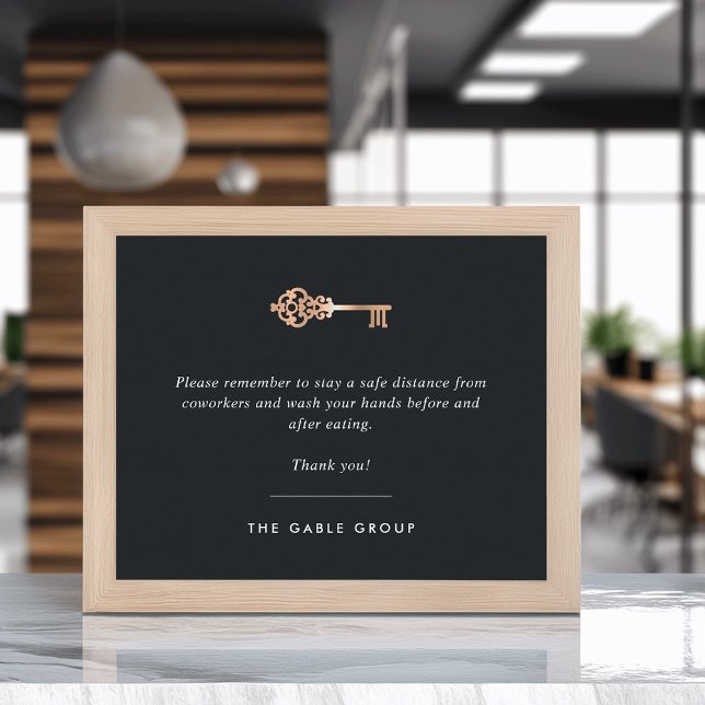 Real Estate Office Breakroom/Kitchen Covid Safety Poster (Creator Uploaded)