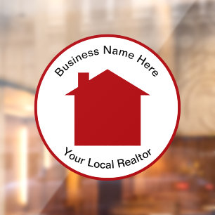 Real Estate Office Door Window Cling Sign