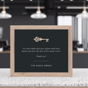 Real Estate Office or Retail Bathroom Handwashing Poster