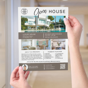 Real Estate Open House Custom Logo Flyer