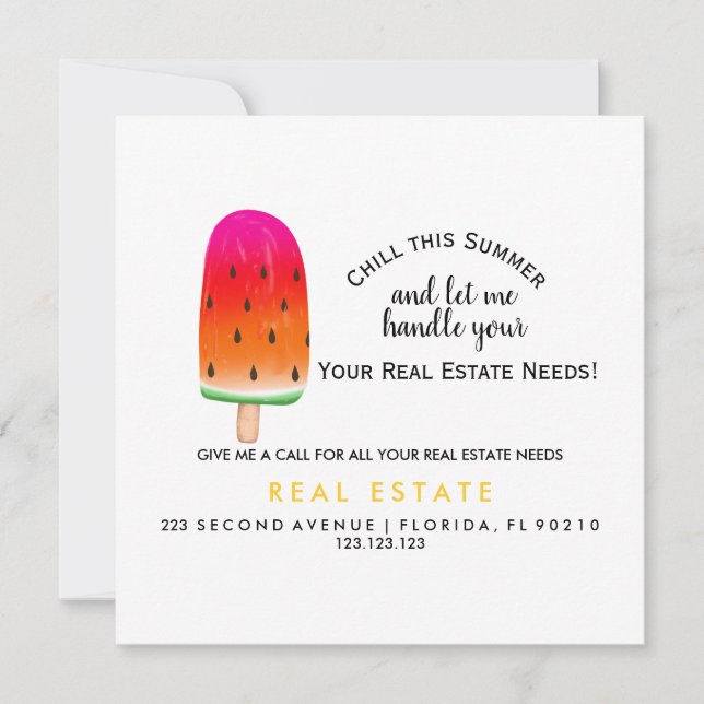 Real estate Open House ice-lolly Pop by  Postcard (Front)