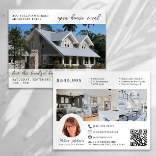 Real Estate Open House Invites Photos QR Code Flyer