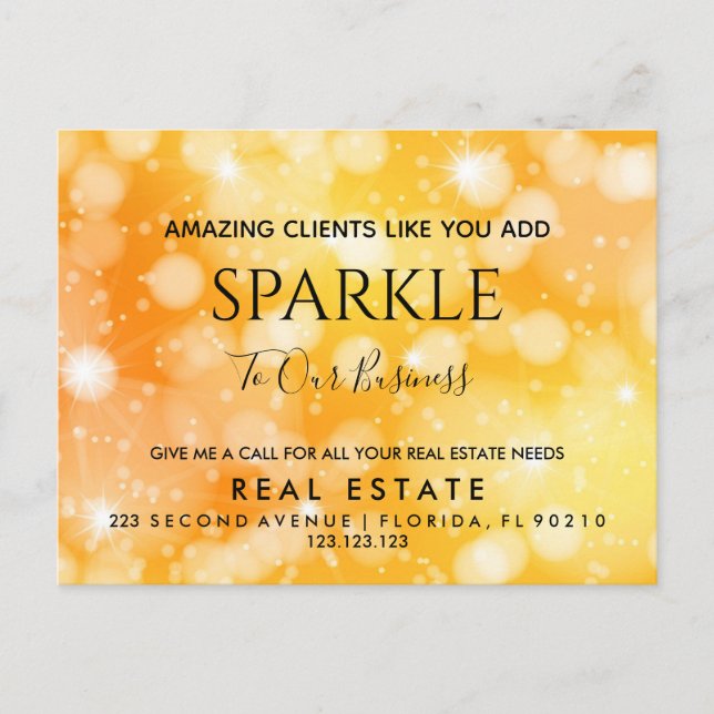 Real estate Open House Sparkle Pop by  Postcard (Front)