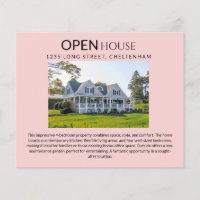 Real Estate Open House Targeting Postcards & Flyer