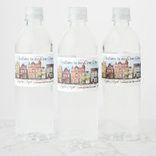 Real Estate Open House Water Bottle Label