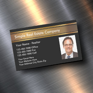 Real Estate Photo Magnetic Business Cards