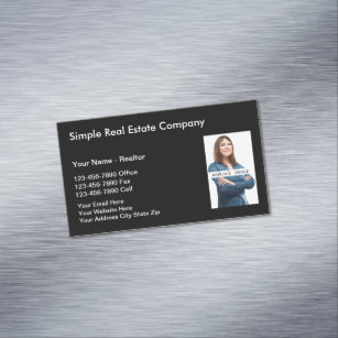 Real Estate Photo Magnetic Business Cards
