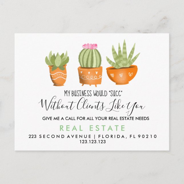 real estate Plants succ referrals Announcement (Front)