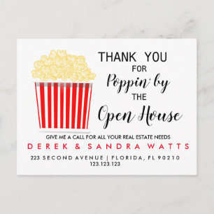 real estate POPCORN open house Announcement Pos Postcard