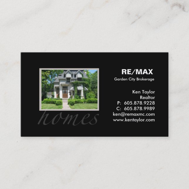 Real Estate Pretty Canopy House Business Card (Front)