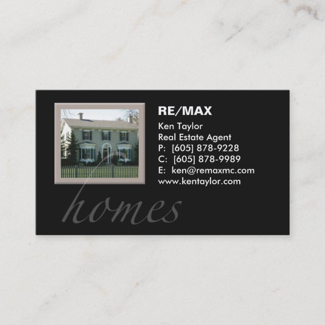 Real Estate Pretty House Business Card (Front)