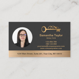 Real Estate Professional Add Photo and logo Business Card